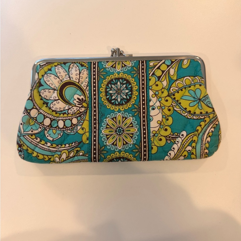 Retired Vera Bradley Clutch in Peacock Paisley Print